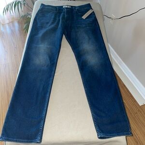 NWT Hudson Byron Straight Leg Jeans Dark Moon (DMO) wash 36x34 $225